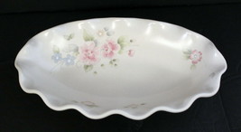 Pfaltzgraff &quot;Tea Rose&quot; Ruffled Edge Candy Nut Bowl ~ 9.25&quot; x 4.5&quot; ~ EX RARE - £11.84 GBP