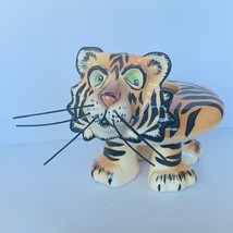 Tiger Candle holder anhtropomorphic Lynda Corneille votive candleholder figurine - £54.17 GBP