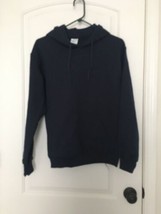 Gildan Navy Athletic Hoodie Sweatshirt Pullover Size Small - £27.18 GBP