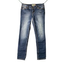 Paris Blues Womens Size 9 whiskering Jeans Slim Fit Denim Blue Dark - £11.62 GBP