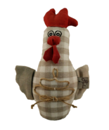 Chicken Figurine Harvest Utica Poland Cottage Chick Hen Farmhouse Gingha... - €19,63 EUR