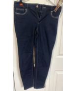 White House Black Market Size 4 Zipper Ankle Gold Accents Indigo Jeans NEW - $24.75