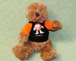 Boyds Bears M & M Teddy Bear Soft Plush "Doomed" T Shirt Brown Orange Black Toy - $10.80