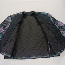 Women's Multicolor Front Button Floral Quilted Puffer Jacket Measured Chest 38" image 12