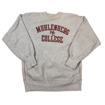 Vintage Champion Muhlenberg College Reverse Weave Gray Sweatshirt Size X... - $1,270.65 MXN