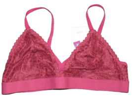 Adore Me Bra Burgundy Stretch Lace And Mesh Bralette Size Large - $24.99
