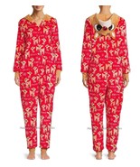 Rudolph the Red Nosed Reindeer Union Suit Size Large 14 Womens Pajamas O... - £35.15 GBP