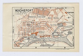 1926 Original Vintage City Map Of Rochefort / CHARENTE-MARITIME / France - £16.87 GBP