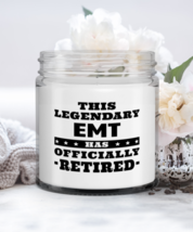 Retired EMT Candle - This Legendary Has Officially - Funny 9 oz Hand Poured  - £15.94 GBP