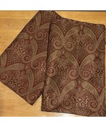 Allen &amp; Roth Paisley Medallion Red Gold Curtain Panels 50x82” Lined - $81.92 CAD