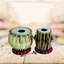 Musical Instrument Drum Basic Tabla Set,Student BrassBayan,Dayan,Hammer,... - £440.72 GBP