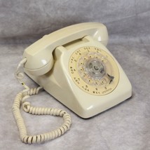 Automatic Electric Almond Rotary Desk Phone  Working - £45.45 GBP