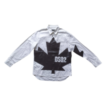 Dsquared2 Maple Leaf White Casual Shirt $849 FREE WORLDWIDE SHIPPING (COLA) - £661.16 GBP