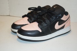 Nike Boys Air Jordan 1 Low 553560-034 Black Basketball Shoes Sneakers Si... - £47.41 GBP