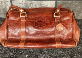 Vintage Oroton Brown Genuine Leather Handbag Purse Doctor Bag Australia - $46.74