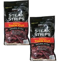 2 Packs Kirkland Premium Cut Steak Strips Dried Beef Jerky Extra Thick C... - $35.34