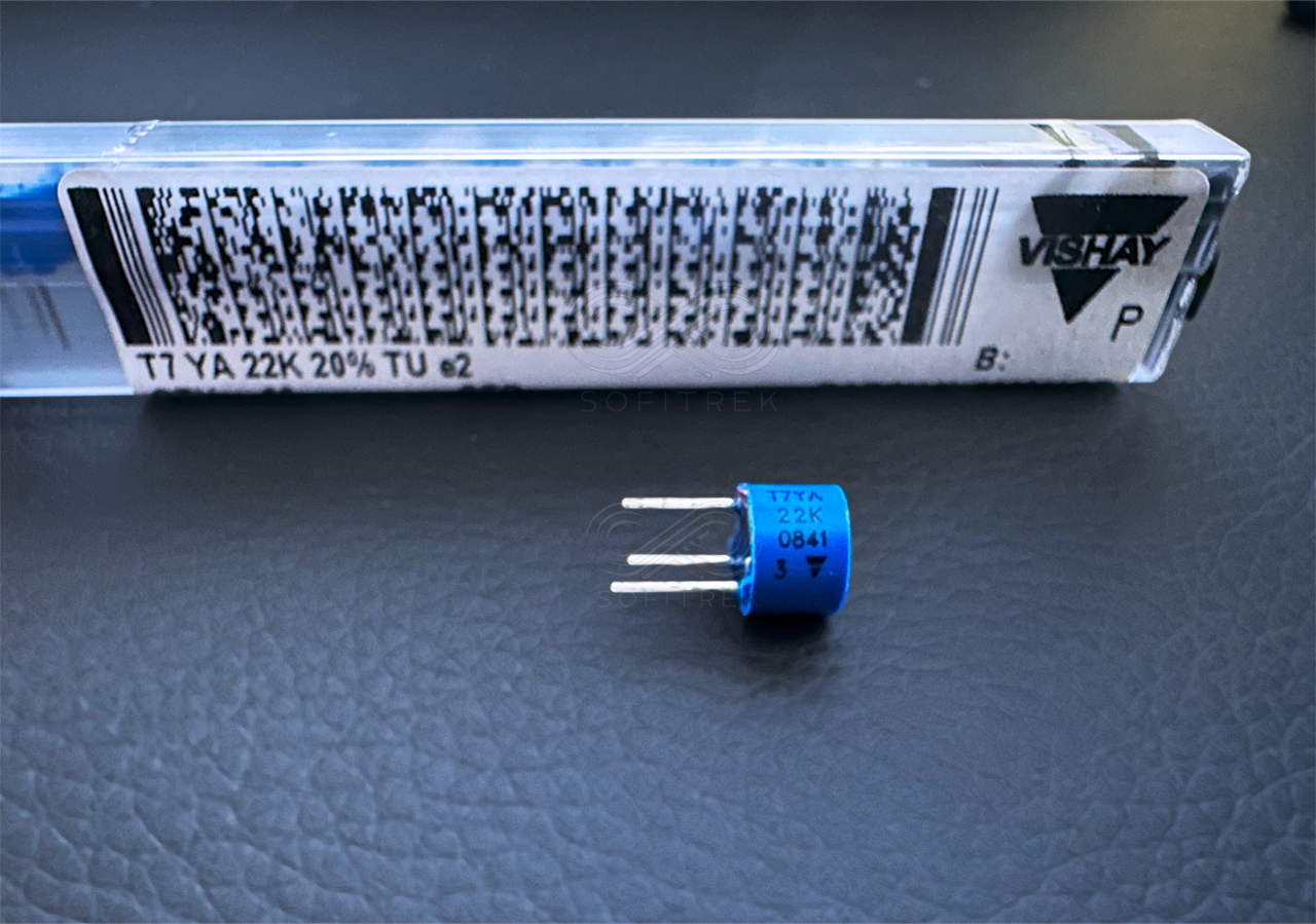 T7YA223MT20 Vishay Sfernice 22kOhm Trimmer 7mm Turn-Top PC Pin T7 YA 22K... - $4.00