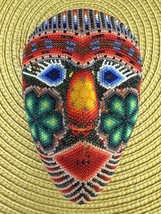 Mexican Huichol Beaded Mask Hand Made Small - $656.77 MXN