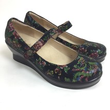 Alegria Sz 10 By Pg Lite Wedge Pump Flair Winter Garden Mary Janes Floral Career - £35.83 GBP