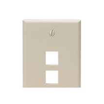 UNC Group WP-2P-IVY 2PORT WALL PLATE, SINGLE GANG, IVORY - $22.11