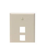 UNC Group WP-2P-IVY 2PORT WALL PLATE, SINGLE GANG, IVORY - $406.27 MXN