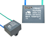 2-Pack Capacitor for Hampton Bay Ceiling Fan 10uf 2-Wire CBB61 Replacement - $22.99