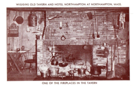 Wiggins Old Tavern and Hotel Northampton Massachusetts Postcard - $22.50