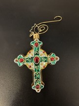 Christopher Radko Traditional Rood Gem Cross 1017209 Christmas Ornament ... - $53.22