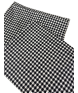 Gingham Check Curtains Black &amp; White Fabric Cloth Set Lot 2 42&quot;x28&quot; Pane... - $918.45 MXN