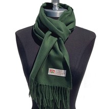 Fast Free Men/Womens 100%CASHMERE Scarf PLAIN solid Forest Made in England #oct9 - £13.30 GBP