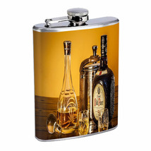 Whiskey Images D4 Flask 8oz Stainless Steel Hip Drinking - £11.82 GBP