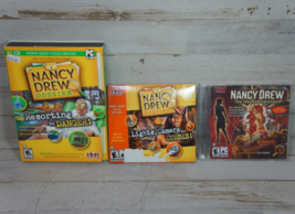Lot of 3 Nancy Drew PC Games Resorting to Danger Haunted Carousel Lights Camera - £10.84 GBP