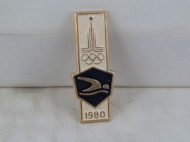 1980 Moscow Summer Olympics Pin - Swimming Event - Stamped Pin - $15.00