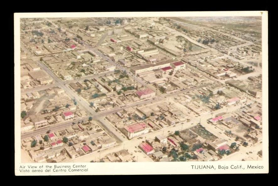 Vintage RPPC Real Photo Postcard Aerial View Tijuana Baja California Mexico - $14.84