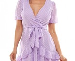 B Darlin Women&#39;s Short Short Sleeve V-Neck Fit &amp; Flare Size 5/6 Lilac Pu... - $23.36