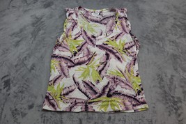 Loft Shirt Women Small Palm Leaf Lightweight Casual Linen V-Neck Sleeveless Tank - £12.42 GBP