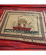 Noahs Ark Animal quilted Fabric animal crackers rustic farmhouse nursery... - $29.69