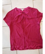 NICE Women&#39;s 100% Silk Women&#39;s Banana Republic Maroon fuchsia Top Blouse... - $25.97 CAD