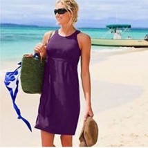 ATHLETA Athletic Day Voyage Dress Boysenberry Purple Built in Bra Size 10 - $43.54