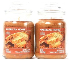 2 Count American Home By Yankee Candle 19 Oz Banana Walnut Bread 1 Wick ... - £43.57 GBP