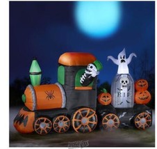 84" Outdoor Lightup Blowup Halloween Train Decoration  Inflatable - £113.54 GBP