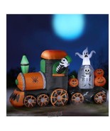 84&quot; Outdoor Lightup Blowup Halloween Train Decoration  Inflatable - $2,692.51 MXN