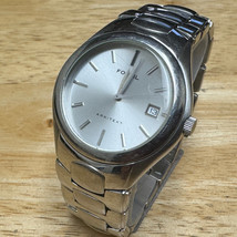 Fossil  Arkitekt Quartz Watch FS-2905 Men Silver Steel Date Analog New Battery - £20.86 GBP