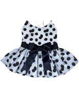 Blackberries Blue Dress with Solid Blue Bow Tie and Matching Leash Sizes... - $556.74 MXN