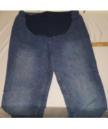 MOTHERHOOD MATERNITY DARK BLUE JEAN WASH STRAIGHT FIT COMFORTABLE PANTS ... - $15.82