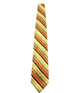 Romario Manzini Men’s Necktie Green Orange Brown 100% Polyester Retro Style - $5.00