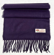 Women&#39;S 100% Cashmere Scarf Made In England Solid Eggplant Soft #1008 Fo... - £15.75 GBP