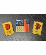 Vintage Olympics Pins Lot of 3 Lillehammer 1994 and Athens 2004 Hat Lape... - $16.14