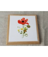 Hand Painted Poppy Tile Hot Pot Trivet - $397.98 MXN