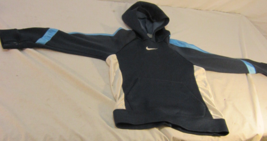 NIKE PERFORMANCE BLUE WHITE MESH MATERIAL PULLOVER HOODIE SWEATER YOUTH S - $19.24